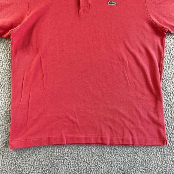 Lacoste Polo Shirt Mens Extra Large 6 Pink‎ Pique Peruvian Cotton Golf Devanlay - Picture 5 of 13